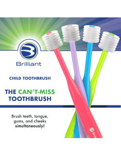 Cepillo de dientes Brilliant Oral Care para niños 3 unidades 2