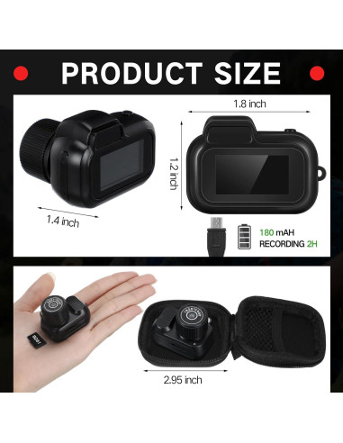 Mini Cámara de Llavero Relaxweex 1080p 16GB Portátil