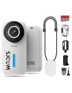 Cámara de acción SJCAM 4K Pocket, mini estabilizada, blanca