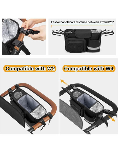 Organizador de Consola para Padres WONDERFOLD W&X, Negro