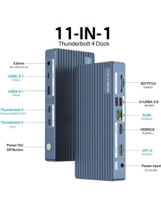 Dock ACASIS 40Gbps 11 Puertos HDMI 8K para MacBook 2