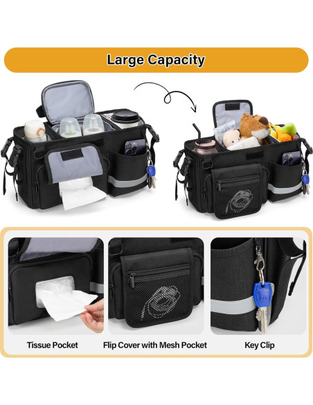 Organizador de Consola para Padres WONDERFOLD W&X, Negro