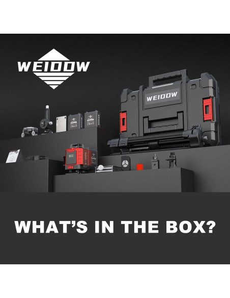 Nivel Láser Verde 4D WEIDDW con Trípode y Accesorios