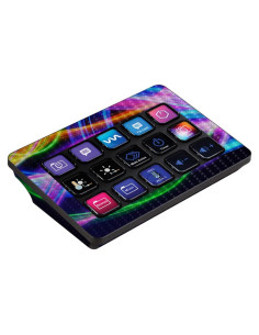 Piel de Fibra de Carbono MightySkins para Elgato Stream Deck MK.2 - Ondas de Luz