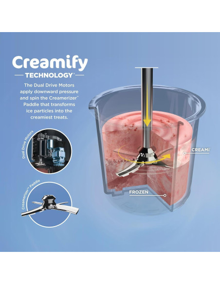 Ninja CREAMi Fabricante de Helados 7 Programas 3 Pintas