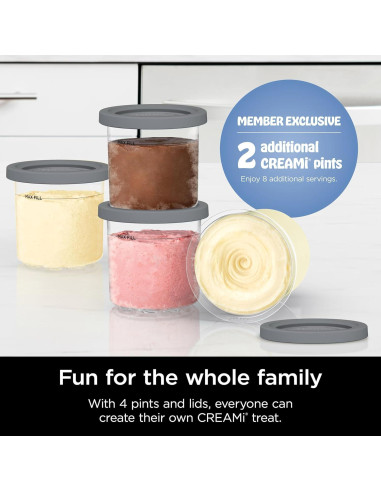 Ninja CREAMi Fabricante de Helados 7 Programas 3 Pintas