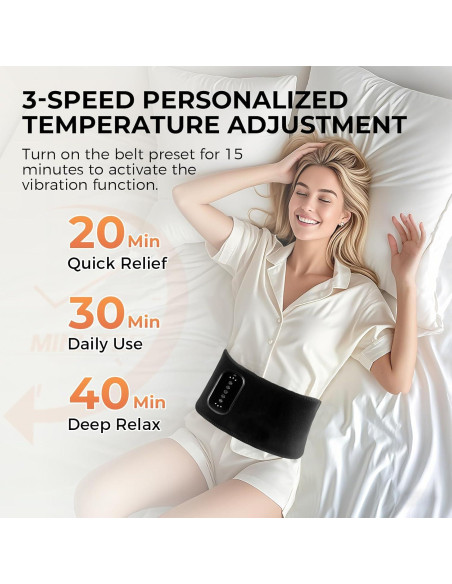 Almohadilla Térmica Inalámbrica Teepten con Masajeador 2500mAh