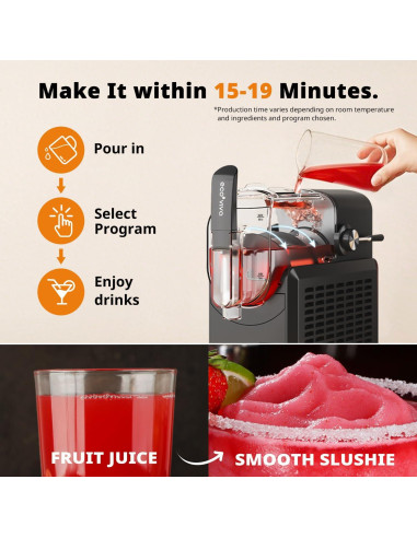 Máquina de Slushie Ecoviva ECO-401CS 88 oz Pantalla Color