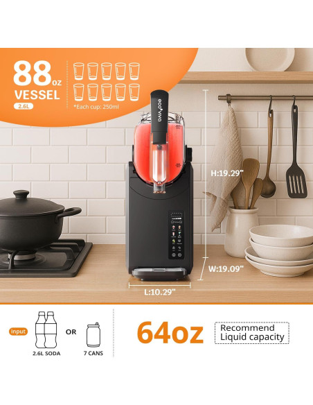 Máquina de Slushie Ecoviva ECO-401CS 88 oz Pantalla Color