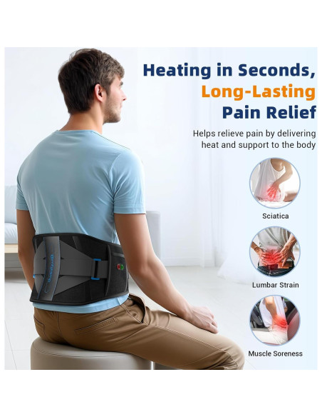 Almohadilla Térmica Inalámbrica Comfytemp 132 cm Soporte Lumbar