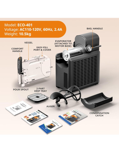Máquina de Slushie Ecoviva ECO-401CS 88 oz Pantalla Color