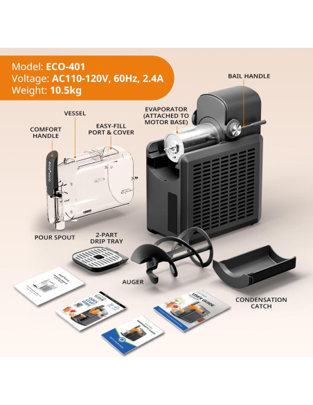 Máquina de Slushie Ecoviva ECO-401CS 88 oz Pantalla Color