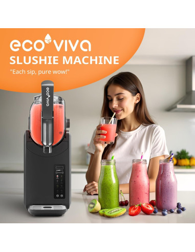 Máquina de Slushie Ecoviva ECO-401CS 88 oz Pantalla Color