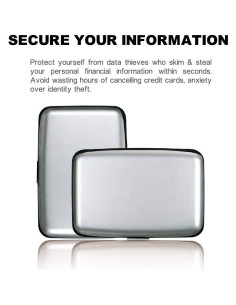 Protector de Tarjeta de Crédito RFID SHELL-D Plata 7.6x11.2cm 2