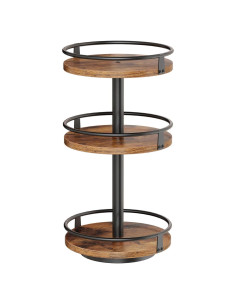 Estante Giratorio para Especias HOOBRO 3 Niveles 360 Marrón