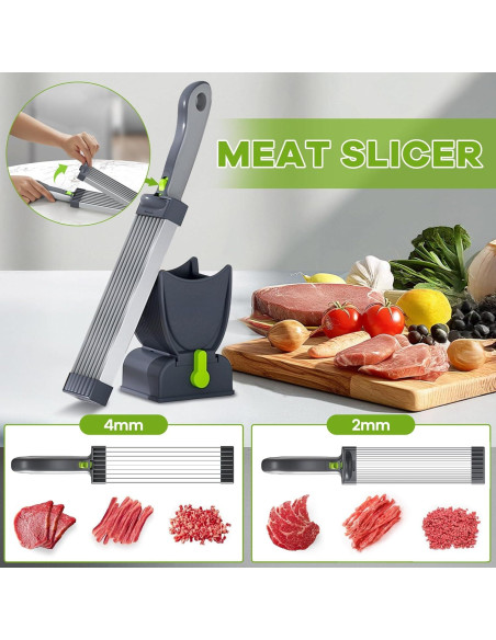 Cortadora de Carne Manual NIOSAV con Cuchillas 2MM/4MM