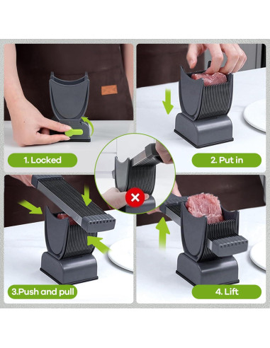 Cortadora de Carne Manual NIOSAV con Cuchillas 2MM/4MM