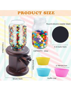 Dispensador de Dulces de Madera Wunzkii 1.89L Rectangular 2