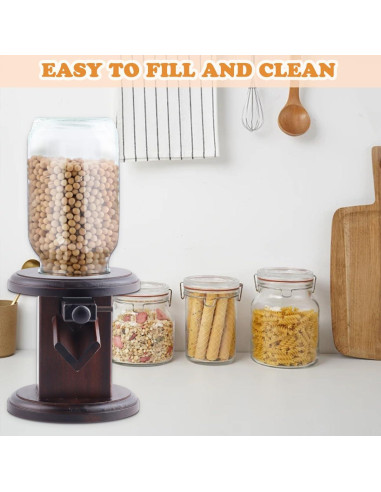 Dispensador de Dulces de Madera Wunzkii 1.89L Rectangular