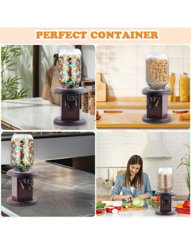 Dispensador de Dulces de Madera Wunzkii 1.89L Rectangular