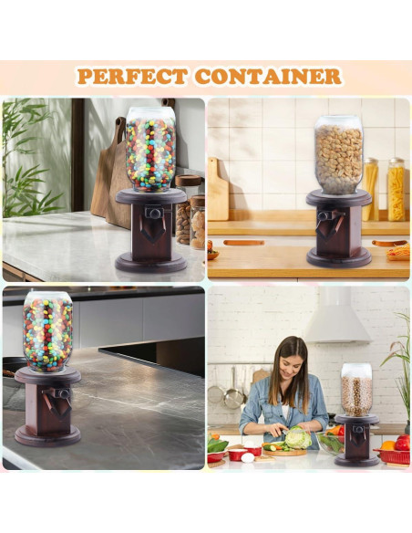 Dispensador de Dulces de Madera Wunzkii 1.89L Rectangular