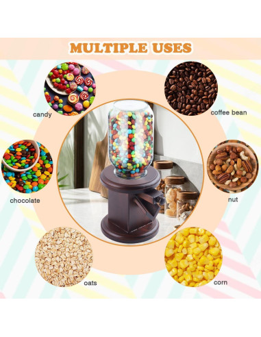 Dispensador de Dulces de Madera Wunzkii 1.89L Rectangular