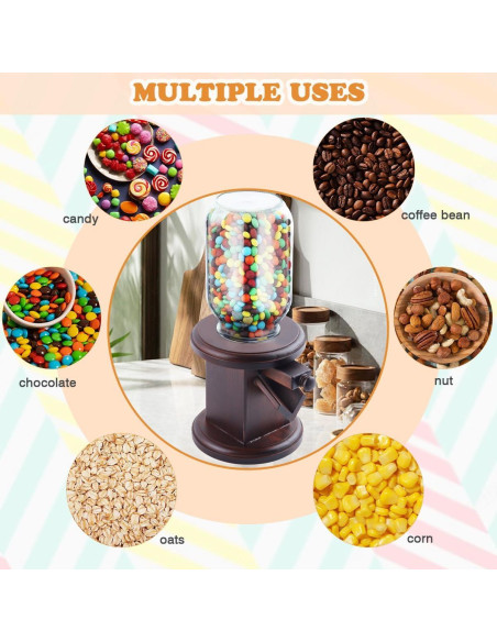 Dispensador de Dulces de Madera Wunzkii 1.89L Rectangular