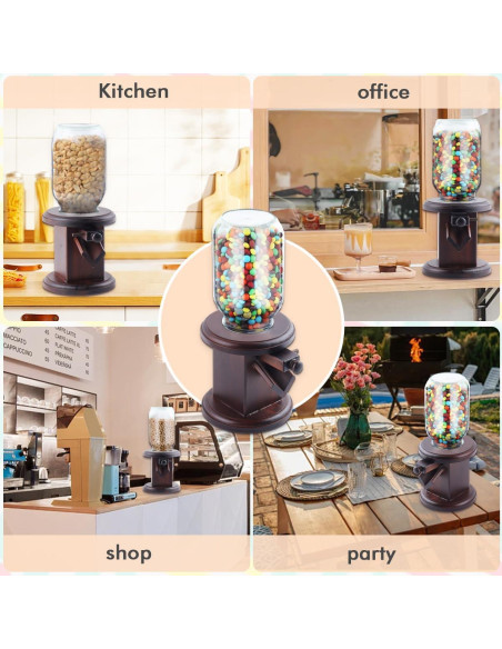 Dispensador de Dulces de Madera Wunzkii 1.89L Rectangular