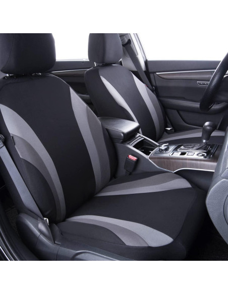 Cubiertas de Asiento de Coche CAR PASS 11PCS Universal Negro y Gris
