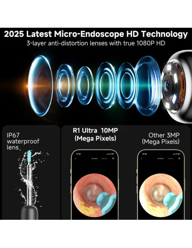 Limpiador de Oído Bebird R1 Ultra con Cámara y Pinzas