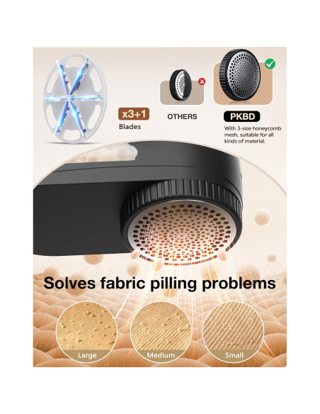 Afeitadora de tela eléctrica PKBD impermeable IPX6 con 3 cuchillas