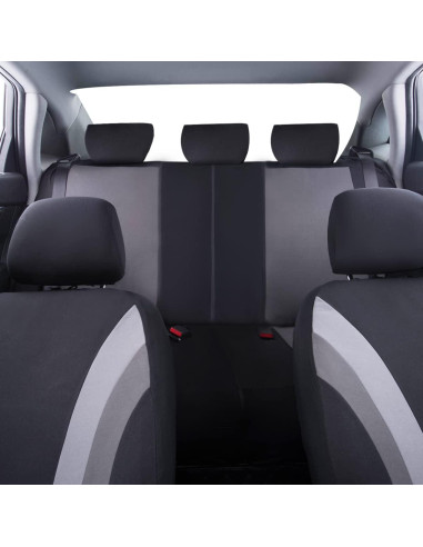 Cubiertas de Asiento de Coche CAR PASS 11PCS Universal Negro y Gris