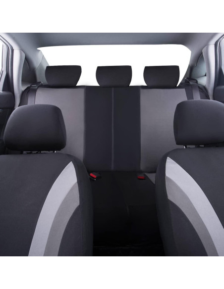 Cubiertas de Asiento de Coche CAR PASS 11PCS Universal Negro y Gris
