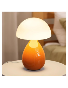 Lámpara de Hongo VanBoLon LED Regulable Blanca y Naranja