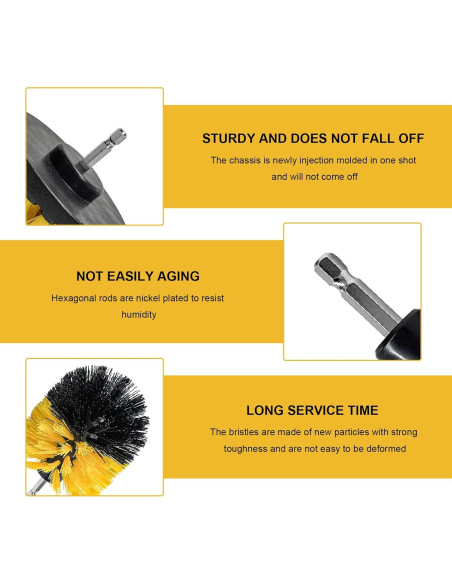 Juego de Accesorios de Cepillo de Taladro MUQIDA 6 Piezas