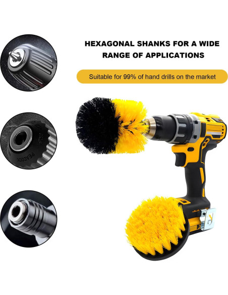 Juego de Accesorios de Cepillo de Taladro MUQIDA 6 Piezas