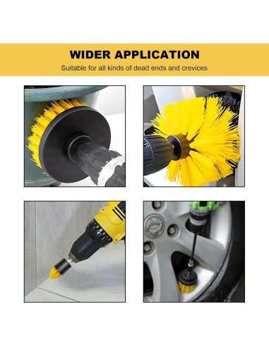 Juego de Accesorios de Cepillo de Taladro MUQIDA 6 Piezas