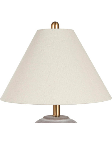 Lámpara de mesa rústica Nourison de cerámica marrón 58 cm