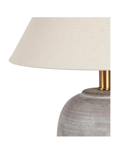 Lámpara de mesa rústica Nourison de cerámica marrón 58 cm