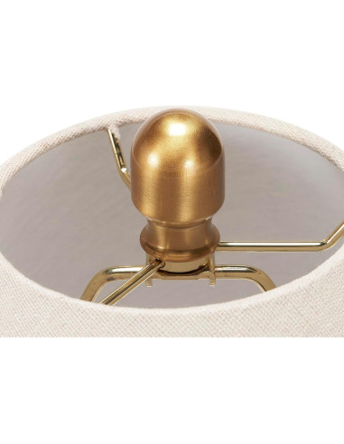 Lámpara de mesa rústica Nourison de cerámica marrón 58 cm