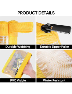 Bolsa de Herramientas TICONN 6PK Oxford 1680D Transparente 2