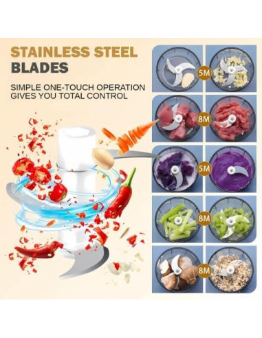 Picador de Ajo Eléctrico Genérico Pro Grind Recargable USB 198g