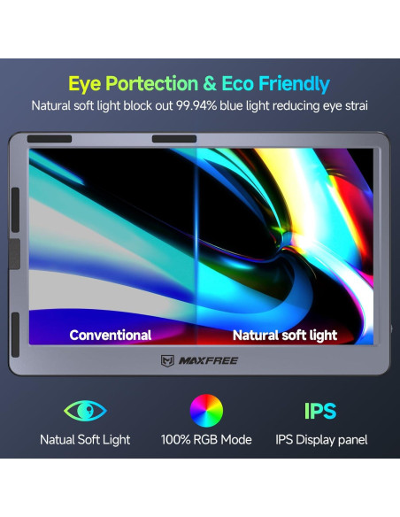 Maxfree F1 Extensor de Pantalla Portátil 14" FHD 1080p
