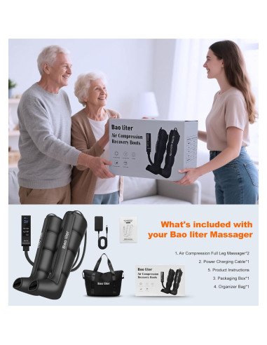 Masajeador de Piernas Bao Liter FE-7204B Compresión Aire 4D