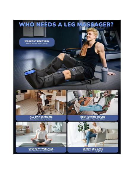 Masajeador de Piernas MUSUGY con Calor y Compresión - 6 Modos Masajeador de Piernas MUSUGY con Calor y Compresión - 6 Modos