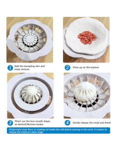 Máquina de Baozi Jnhuy 16.8 cm, Molde de Dumpling Fácil de Usar 2