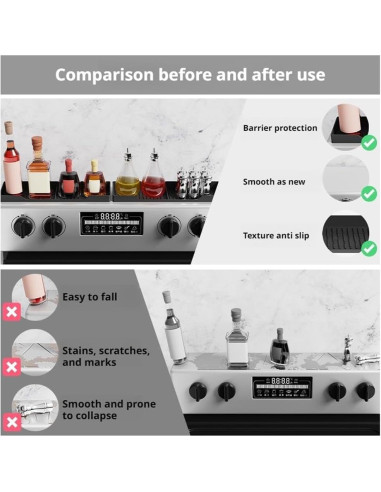 Estante de Especias Magnético Genérico 76.2x8.9cm Silicona Negro