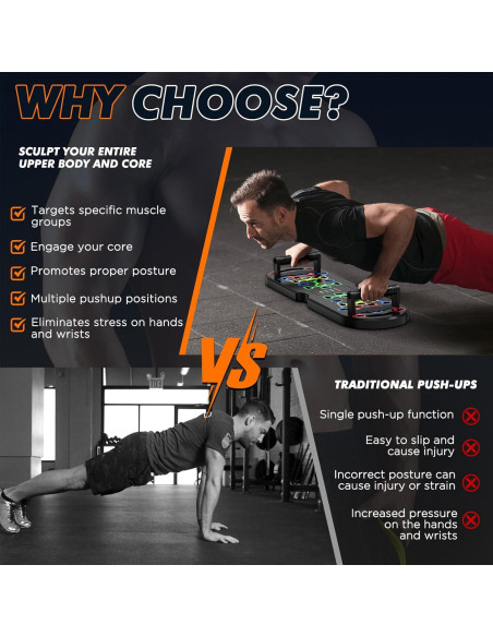 Equipo de Ejercicio en Casa KUYOU - Tabla de Flexiones y Bandas