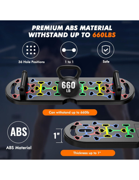 Equipo de Ejercicio en Casa KUYOU - Tabla de Flexiones y Bandas