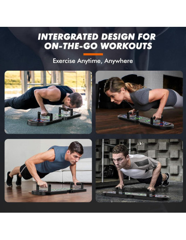 Equipo de Ejercicio en Casa KUYOU - Tabla de Flexiones y Bandas